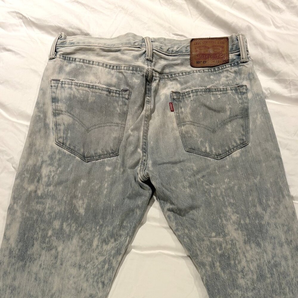 *RARE* Levis 501 RED TAB Acid Wash Bleached Slim 31/34